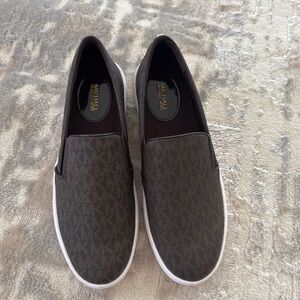 Michael Kors Brown Slip-On Loafers